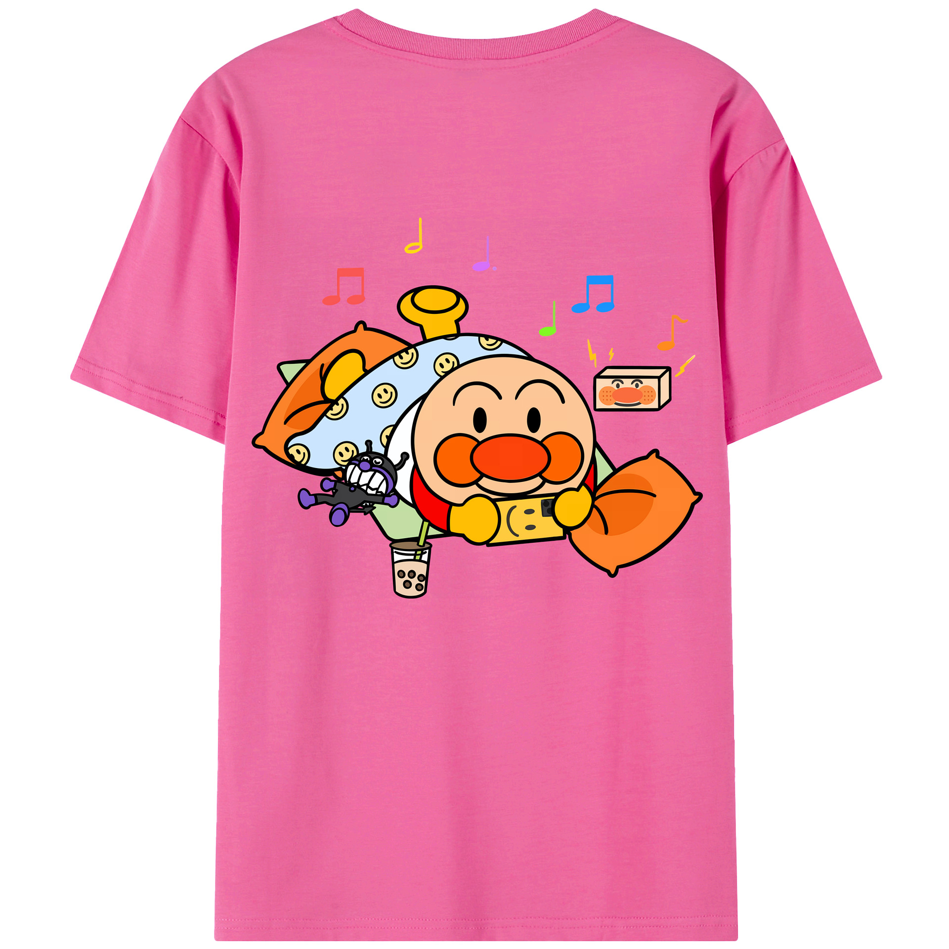 （画像用） アンパンマン Anpanman レディース半袖Tシャツ(バックプリント)